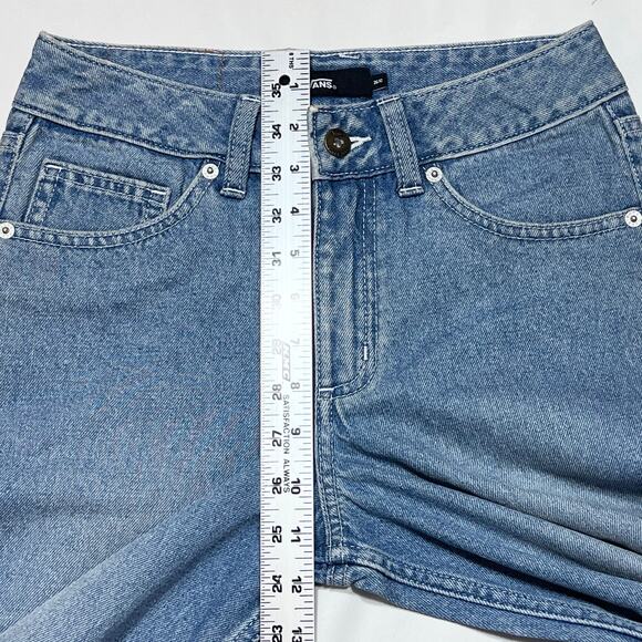 Vans Off the Wall Denim Jeans Women 26/12 Blue Wide Leg Baggy Loose Fit New - Picture 9 of 10